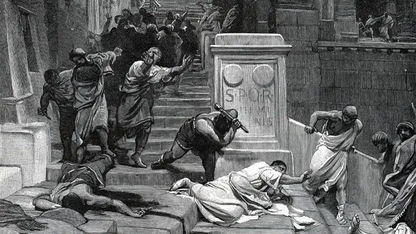 An artistic portrayal of the assassination of Tiberius Gracchi